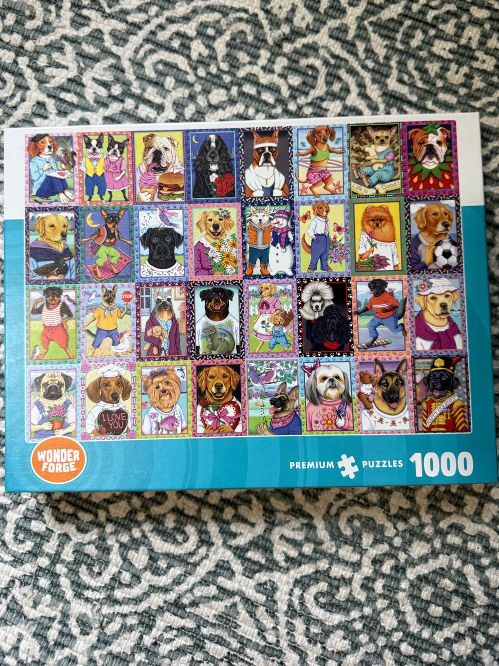 Wonder Forge Dandy Dogs 1000 Piece Jigsaw Puzzle New In Box